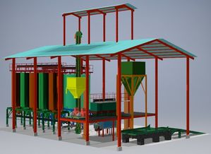 飼料廠生產(chǎn)設(shè)備布局模型3d圖紙 igs格式下載 13.99 mb,zip格式 三維模型